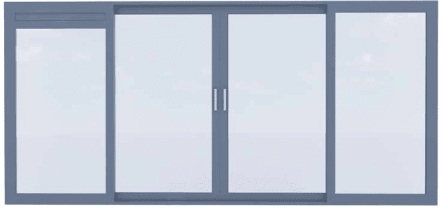 Glazen schuifpui 4-delig