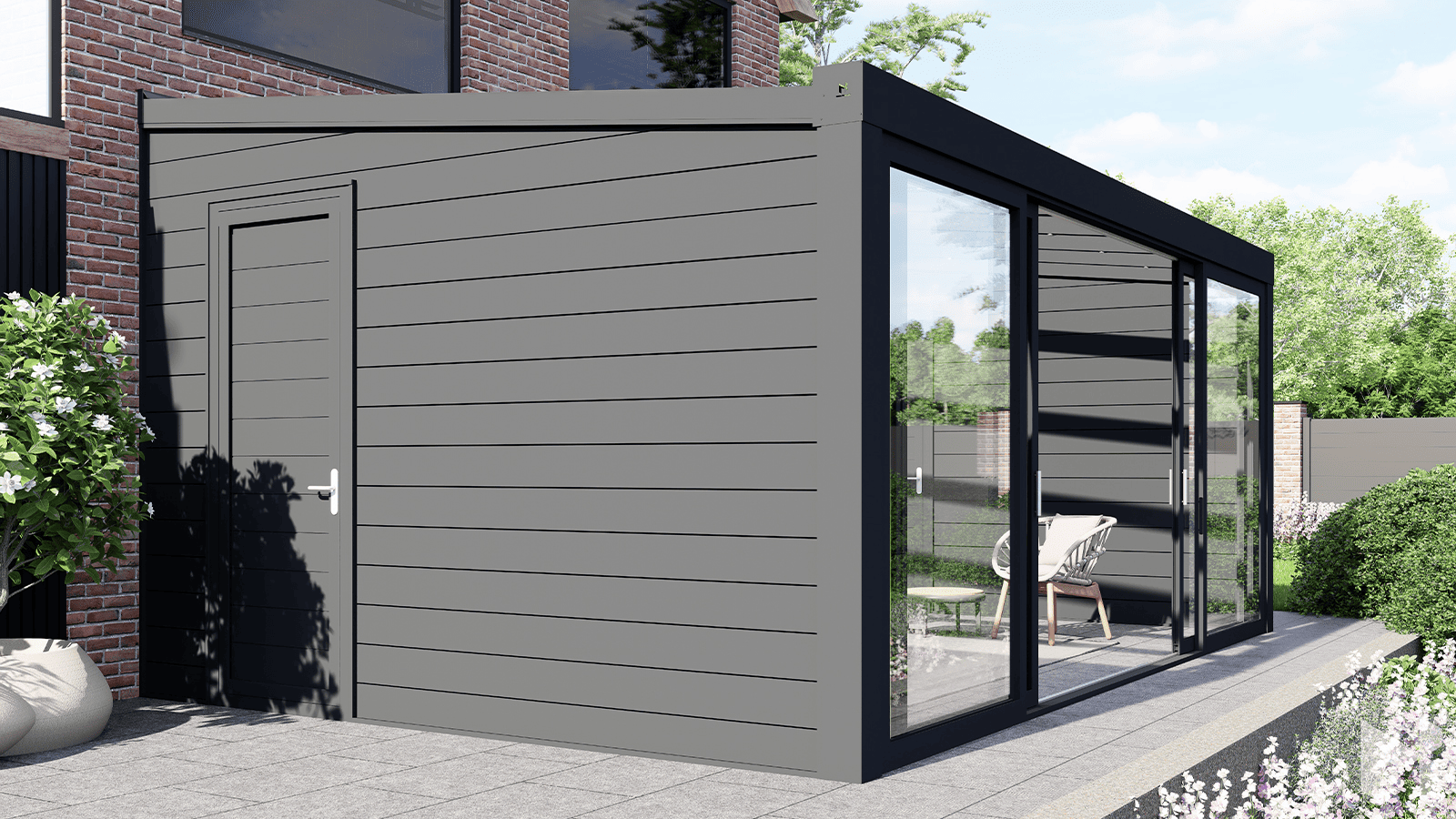 mbveranda-mb-bold-aluminium-zijwand-met-loopdeur