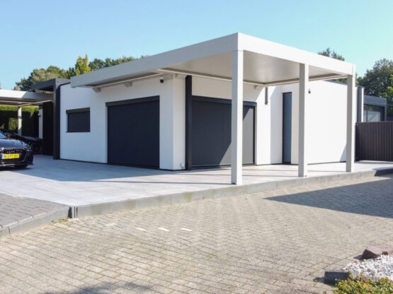 Cube overkapping en carport bij showhuis MB Veranda Cube overkapping en carport bij showhuis MB Veranda