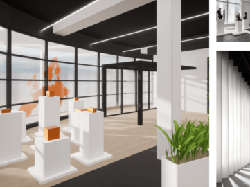 Schetsontwerp van B-Too van de nieuwe high-end showroom in Zaltbommel Schetsontwerp van B-Too van de nieuwe high-end showroom in Zaltbommel