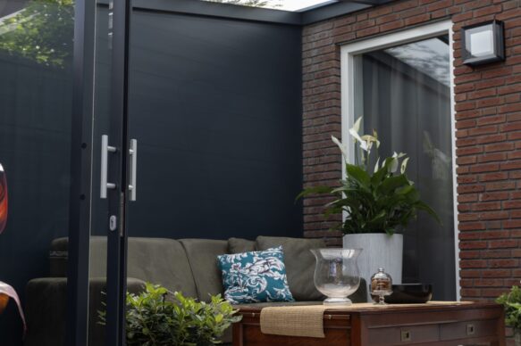 Schuifpui helder glas met slot