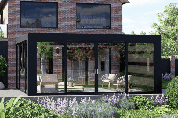 MB Veranda Cube Grand zwart schuifpui