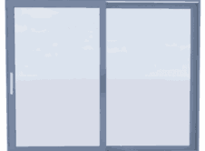 Glazen schuifpui 2-delig